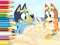 שפּיל Coloring Book: Bluey On The Beach אָנליין