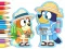 שפּיל Coloring Book: Bluey Camping אָנליין