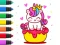 שפּיל Coloring Book: Unicorn Cupcake אָנליין