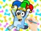 שפּיל Coloring Book: Clown Bluey אָנליין