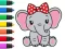 שפּיל Coloring Book: Elephant אָנליין