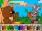 שפּיל Coloring book: Bear and rabbit אָנליין