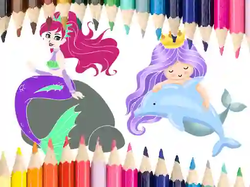 שפּיל Mermaid Coloring Book אָנליין