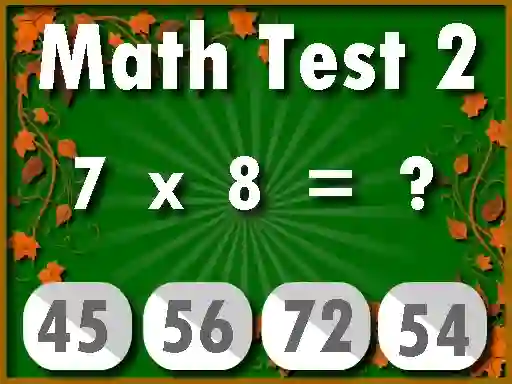 שפּיל Math Test 2 אָנליין