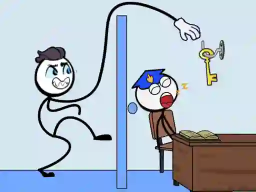 שפּיל Stickman Troll Thief Puzzle אָנליין