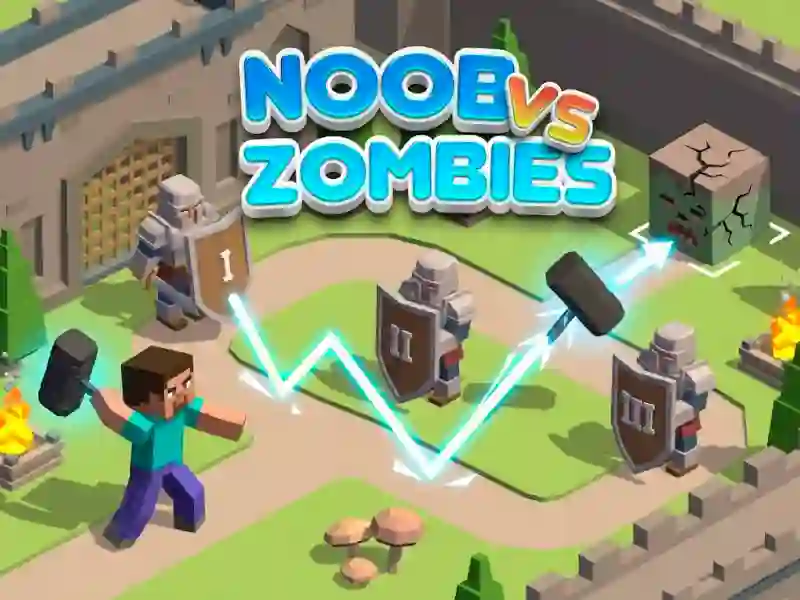 שפּיל Noob vs Zombies אָנליין