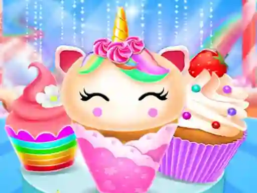 שפּיל Unicorn Mermaid Cupcake Cooking Design אָנליין