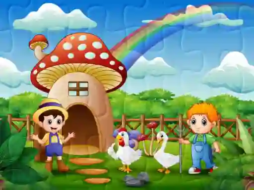 שפּיל Farm Animal Jigsaw אָנליין