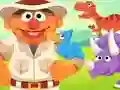 שפּיל 123 Sesame Street: Ernie's Dinosaur Day Care אָנליין