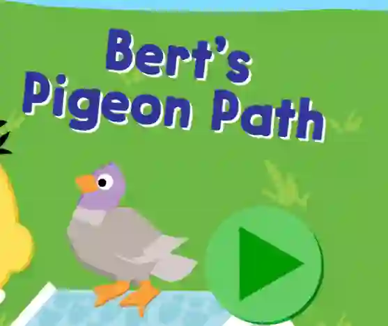 שפּיל 123 Sesame Street: Bert's Pigeon Path אָנליין