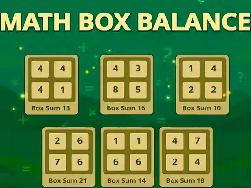 שפּיל Math Box Balance אָנליין