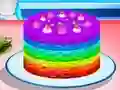 שפּיל Cooking Rainbow Cake אָנליין