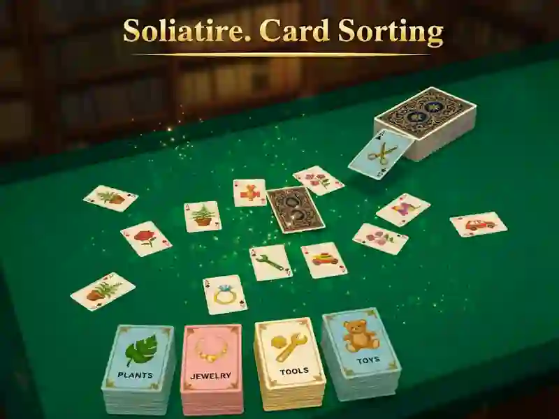 שפּיל Solitaire. Card Sorting אָנליין