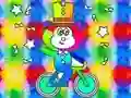 שפּיל Coloring Book: Monkey Rides Unicycle אָנליין