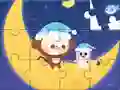 שפּיל Jigsaw Puzzle: Monkey With Moon אָנליין