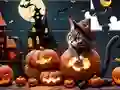 שפּיל Jigsaw Puzzle: Halloween Cat אָנליין