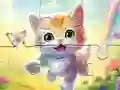 שפּיל Jigsaw Puzzle: Kitten With Butterfly אָנליין