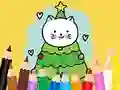 שפּיל Coloring Book: Cats And Christmas Tree אָנליין