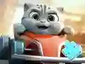 שפּיל Jigsaw Puzzle: Cat Racing Driver אָנליין
