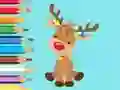 שפּיל Coloring Book: Cute Christmas Reindeer אָנליין