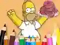 שפּיל Coloring Book: Simpson Doughnut אָנליין