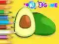 שפּיל Coloring Book: Avocado Fruit אָנליין
