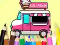 שפּיל Coloring Book: Ice Cream Car אָנליין