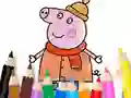 שפּיל Coloring Book: Mommy Pig Winter אָנליין