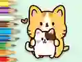 שפּיל Coloring Book: Hugging Cat אָנליין