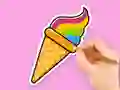 שפּיל Coloring Book: Rainbow Ice Cream אָנליין