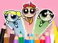 שפּיל Coloring Book: The Powerpuff Girls אָנליין