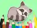 שפּיל Coloring Book: Baby Raccoon אָנליין