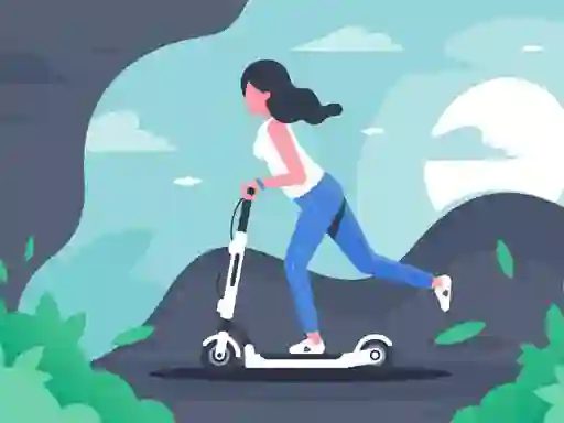 שפּיל Electric scooter rides jigsaw אָנליין
