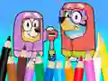 שפּיל Coloring Book: Bluey Flossing Grannies אָנליין