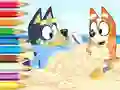 שפּיל Coloring Book: Bluey On The Beach אָנליין