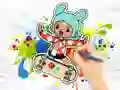 שפּיל Coloring Book: Toca Boca Skateboard אָנליין