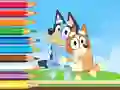 שפּיל Coloring Book: Bluey And Bingo Holiday אָנליין