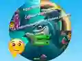 שפּיל Round Jigsaw Puzzle Collect Pictures of Funny Ocean Inhabitants אָנליין