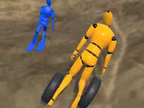 שפּיל Ragdoll Racing: Extreme Downhill אָנליין