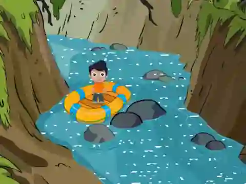 שפּיל Rescue the Cute Boy from River אָנליין