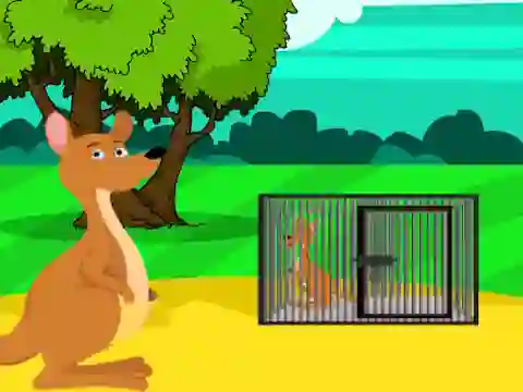 שפּיל Red Kangaroo Baby Rescue from Cage אָנליין