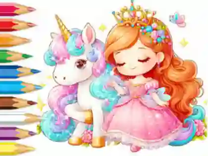 שפּיל Coloring Book: Unicorn Secret Whisper אָנליין