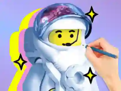 שפּיל Coloring Book: LEGO Astronaut אָנליין