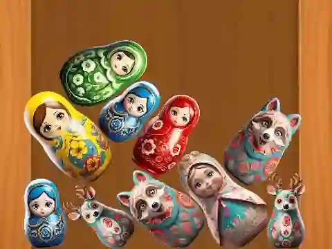 שפּיל Merge Matreshki אָנליין