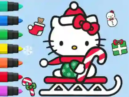 שפּיל Coloring Book: Hello Kitty Christmas אָנליין
