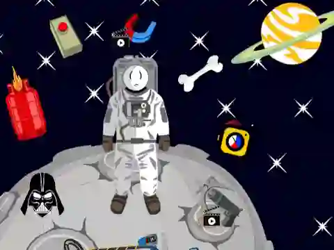 שפּיל Stickman in Space אָנליין