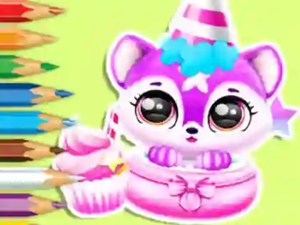 שפּיל Coloring Book: Baby Fluff's Birthday אָנליין