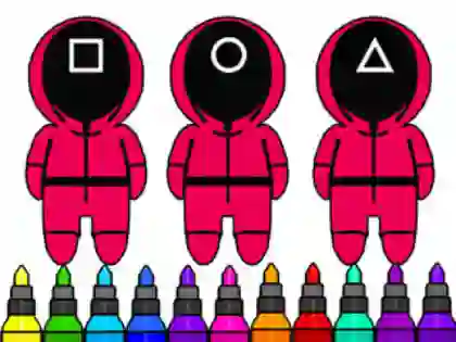 שפּיל Coloring Book: Squid Game Mask אָנליין