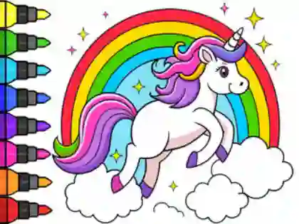 שפּיל Coloring Book: Magical Unicorn אָנליין