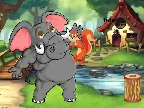 שפּיל Squirrel Trapped To Giant Elephant אָנליין